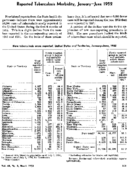 Reported tuberculosis morbidity JanuaryJune 1952