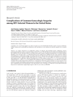 Complications of Common Gynecologic Surgeries among HIVInfected Women in the United States
