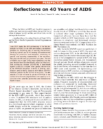 Reflections on 40 Years of AIDS