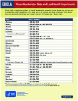 Ebola Phone Numbers for State and Local Health Departments 20150227