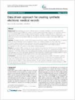 Datadriven approach for creating synthetic electronic medical records