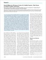 Health Effects of a Mixture of Indoor Air Volatile Organics Their Ozone Oxidation Products and Stress