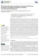 Examining the impact of stressors during COVID19 on emergency department healthcare workers an international perspective