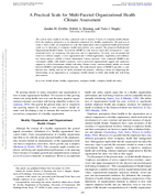 A Practical Scale for MultiFaceted Organizational Health Climate Assessment 2016