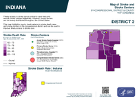 IN Congressional District 02 Stroke and Stroke Centers Map 119th Congress