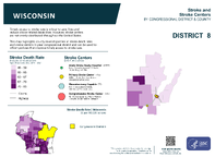 WI Congressional District 08 Stroke and Stroke Centers Map 118th Congress