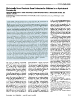 Biologically Based Pesticide Dose Estimates for Children in an Agricultural Community