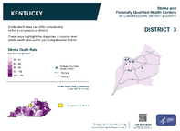 KY Congressional District 03 Stroke and Federally Qualified Health Centers Map 118th Congress