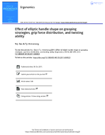 Effects of handle orientation gloves handle friction and elbow posture on maximum horizontal pull and push forces