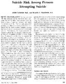 Suicide risk among persons attempting suicide