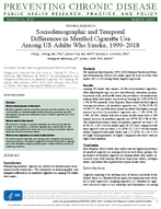 Sociodemographic and Temporal Differences in Menthol Cigarette Use Among US Adults Who Smoke 19992018