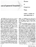 Use of general hospitals Factors in outpatient visits