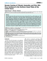 Remote Sensing of Climatic Anomalies and West Nile Virus Incidence in the Northern Great Plains of the United States