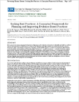 Seeking Best Practices A Conceptual Framework for Planning and Improving EvidenceBased Practices