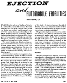 Ejection and automobile fatalities