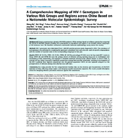 A Comprehensive Mapping of HIV1 Genotypes in Various Risk Groups and Regions across China Based on a Nationwide Molecular Epidemiologic Survey
