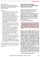 Novel Avian Influenza AH5N6 Virus in Wild Birds South Korea 2023