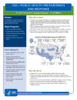 CDC  Public Health Preparedness and Response FY 2017 Presidents Budget Request 140 Billion