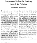 Comparative Method For Studying Costs Of Air Pollution
