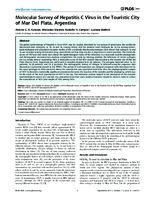 Molecular Survey of Hepatitis C Virus in the Touristic City of Mar Del Plata Argentina