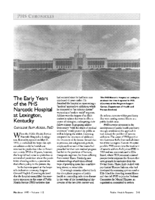The Early Years Of The Phs Narcotic Hospital At Lexington Kentucky
