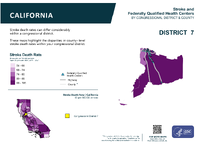 CA Congressional District 07 Stroke and Federally Qualified Health Centers Map 118th Congress