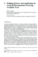 Bridging Science and Application in Aerosol Measurement Accessing Available Tools