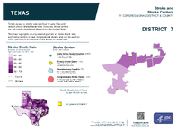 TX Congressional District 07 Stroke and Stroke Centers Map 118th Congress