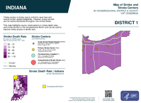 IN Congressional District 01 Stroke and Stroke Centers Map 119th Congress