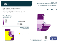 UT Congressional District 02 Stroke and Federally Qualified Health Centers Map 118th Congress