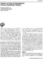 Patterns of care for hypertension among hospitalized patients