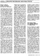 PUBLIC HEALTH PROGRAMS AND PRACTICES
