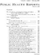 Public Health Report  v 69 no 2  table of contents