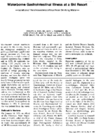 Waterborne gastrointestinal illness at a ski resort Isolation of Yersinia enterocolitica from drinking water