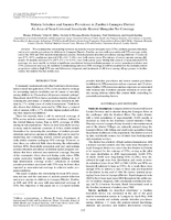 Malaria Infection and Anemia Prevalence in Zambias Luangwa District An Area of NearUniversal InsecticideTreated Mosquito Net Coverage