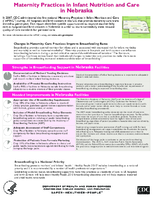 Maternity Practices in Infant Nutrition and Care mPINC in Nebraska 2010