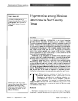 Hypertension Among Mexican Americans In Starr County Texas