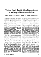 Testing death registration completeness in a group of premature infants