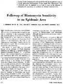 Followup of blastomycin sensitivity in an epidemic area