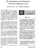 The development and evaluation of cancer diagnostic tests