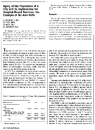 Aging of the population of a city and its implications for hospitalbased services the example of Tel AvivYaffo