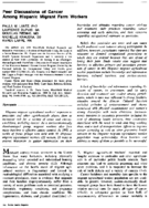 Peer Discussions of Cancer Among Hispanic Migrant Farm Workers