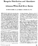 Mosquito distribution and abundance in the ArkansasWhiteRed River Basins States