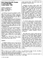 Birth weightspecific causes of infant mortality United States 1980