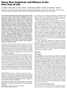 House Dust Endotoxin and Wheeze in the First Year of Life
