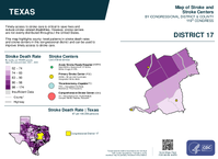 TX Congressional District 17 Stroke and Stroke Centers Map 119th Congress