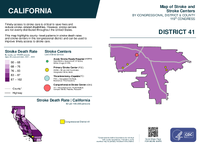 CA Congressional District 41 Stroke and Stroke Centers Map 119th Congress