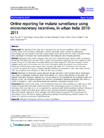 Online reporting for malaria surveillance using micromonetary incentives in urban India 20102011
