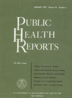 Public Health Reports  v 85  no 1  cover