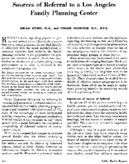 Sources Of Referral To A Los Angeles Family Planning Center